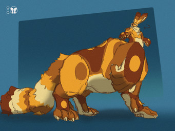 5_fingers 5_toes belly blue_background cheek_tuft claws countershade_arms countershade_belly countershade_hands countershading dewclaw facial_tuft feet fingers fluffy fluffy_tail fur fur_markings large_lower_body long_ears long_tail looking_back low-angle_view male markings motion_arrow musclegut muscular neck_tuft no_pawpads nude paws raised_paw shadow side_view simple_background small_upper_body solo standing striped_markings striped_tail stripes tail tail_markings toes tuft quotethequiet quote_(quotethequiet) ailurid hare hybrid lagomorph leporid mammal red_panda taur 2025 4:3 colored_sketch hi_res shaded signature sketch