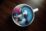 beverage black_nose blep blue_body blue_fur cats_are_liquid claws coffee coffee_mug comically_large_object container countershading daww female feral fluffy fur hair in_container in_cup micro multicolored_body multicolored_fur pawpads paws pink_eyes pink_hair quadruped solo sparklefur toe_claws tongue tongue_out whiskers white_body white_fur young young_feral silverfox5213 nyaaa_foxx canid canine fox mammal red_fox true_fox colorful_theme digital_media_(artwork) digital_painting_(artwork) hi_res painting_(artwork)