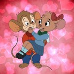 anthro clothed clothing duo female male male/female smile tail young young_anthro young_female young_male dallastmouseboy an_american_tail disney don_bluth the_great_mouse_detective fievel_mousekewitz olivia_flaversham mammal mouse murid murine rodent 1:1 absurd_res crossover hi_res