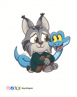 anthro blue_body blue_scales bottomwear brown_bottomwear brown_clothing brown_pants clothing comforting comforting_another duo fangs feral fur green_clothing green_sweater green_topwear grey_body grey_fur male pants paws pointy_ears scales sweater teeth topwear yellow_eyes soyjaizquez disney zootopia gary_de'snake pawbert_lynxley canada_lynx felid feline lynx mammal pit_viper reptile scalie snake viper absurd_res hi_res