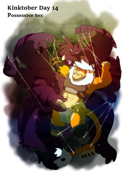 anthro arthropod_webbing diaper duo forced forced_handjob forced_masturbation genitals handjob male male/male masturbation penile penis penis_grab sex leoniro_the_inklion arachnid arthropod inklion spider absurd_res hi_res