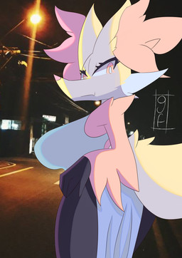 anthro big_breasts biped black_body breasts clothed clothing female fur inner_ear_fluff looking_at_viewer photo_background red_body red_eyes red_fur solo topwear tuft white_body white_fur yellow_body yellow_fur gamesfan nintendo pokemon delphox generation_6_pokemon mammal pokemon_(species) absurd_res digital_media_(artwork) hi_res photography_(artwork)