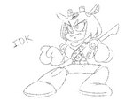 2_horns angry anthro crouching eyelashes female fighting_pose fist guitar guitar_strap hair horn machine mouth_closed musical_instrument plucked_string_instrument pose serious short_hair solo string_instrument text white_nose chipposter capcom mega_man_(series) parappa_the_rapper sony_corporation sony_interactive_entertainment um_jammer_lammy lammy_lamb bovid caprine mammal robot sheep 2023 crossover english_text