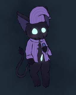 3_toes animal_genitalia anthro barefoot beak beak_closed big_ears biped black_beak black_body black_fur black_tail black_tail_tuft blue_eyes blue_penis blush blush_lines bodily_fluids bottomless bottomless_anthro bottomless_male clothed clothed_anthro clothed_male clothing dripping empty_eyes feet front_view fur genital_fluids genital_slit genitals glowing glowing_eyes glowing_genitalia glowing_penis hat headgear headwear hindpaw male male_anthro mouth_closed nightcap open_clothing open_topwear pajamas pattern_clothing pattern_hat pattern_headgear pattern_headwear pattern_topwear paws penis precum precum_drip purple_clothing purple_hat purple_headgear purple_headwear purple_pajamas purple_topwear semi-anthro shy simple_background sleepwear solo standing striped_clothing striped_hat striped_headgear striped_headwear striped_topwear stripes tail tail_tuft tapering_penis toes topwear tuft young young_anthro young_male cookid deadlock_(game) mythology valve rem_(deadlock) avian chimera dream_creature gryphon mythological_avian mythological_creature 2026
