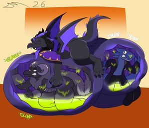 anthro belly big_belly black_body blue_body cock_vore dragon_wings genitals grey_body huge_belly hyper inside_balls inside_stomach male oral_vore penile penis purple_underbelly size_difference smaller_pred struggling struggling_prey vore wings dirtymac mythology dragon mythological_creature mythological_scalie scalie absurd_res hi_res