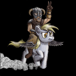 armor derp_eyes duo dust feathered_wings feathers female feral gesture hand_gesture headgear helmet horn male riding simple_background straddling v_sign wings khaomortadios bethesda_game_studios friendship_is_magic hasbro microsoft my_little_pony skyrim the_elder_scrolls derpy_hooves_(mlp) dovahkiin equid equine horse human mammal 1:1 animated crossover