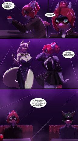 alcohol anthro beverage big_breasts blush breasts cleavage clothed clothing dancing dialogue dress female formal_wear funny_face group hair humor male mask medium_breasts non-mammal_breasts non-mammal_ears non-mammal_hair party red_hair smoke text lizzard_sama nintendo pokemon lily_(katson) rowan_(kai_the-shark) serena_(kai_the-shark) shadow_(katson) aquatic felid feline fish generation_9_pokemon mammal pokemon_(species) shark sprigatito absurd_res comic english_text hi_res smaller_version_at_source brother_(lore) brother_and_sister_(lore) incest_(lore) sibling_(lore) sister_(lore)