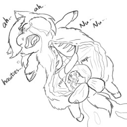 abuse animal_abuse bodily_fluids bone crotch_breasts crying death dialogue dying exposed_muscle exposed_organs feces gore grotesque_death hair hair_over_eye hooves internal_organs lying on_back open_mouth pain pooping solo suffering tears teeth text yellowcottoncandy030 fluffy_pony fluffy_pony_(species) mammal 1:1 2025 black_and_white broken_english digital_drawing_(artwork) digital_media_(artwork) english_text hi_res monochrome