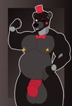 anthro balls belly bow_tie clothing erection genitals hat headgear headwear machine male metal_penis nipples nude overweight penis simple_background smile solo only-1-wayup five_nights_at_freddy's freddy_fazbear's_pizzeria_simulator scott_cawthon scottgames lefty_(fnaf) animatronic bear mammal robot ursine 2020 absurd_res digital_media_(artwork) hi_res