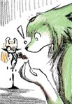 anthro anthrofied armor blush crystal duo exclamation_point female floating guilty hair headgear helmet looking_away looking_down male surprise dragonweirdo nintendo the_legend_of_zelda twilight_princess link_(wolf_form) midna canid canine canis humanoid imp mammal wolf hi_res