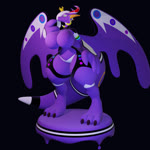 3d_(artwork) animated anthro big_breasts big_butt big_hands blender_(artwork) breasts butt claws crown curvy_figure darkdraketom digital_media_(artwork) dragon female finger_on_mouth hand_on_hip headgear hi_res horn looking_at_viewer looming multicolored_body mythological_creature mythological_scalie mythology nails paint paint_dragon rgb_eyes scalie solo tail thick_thighs turntable_(animation) webm wide_hips wings