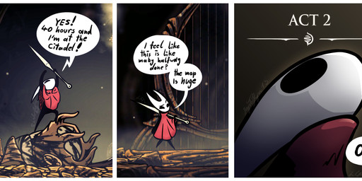 black_text cloak cloak_only clothed clothing dialogue hornet's_needle looking_up monotone_cloak pose red_cloak red_clothing red_topwear text topwear white_head white_text mysterydragon13 hollow_knight:_silksong hollow_knight_(franchise) team_cherry hornet_(hollow_knight) last_judge arthropod comic english_text