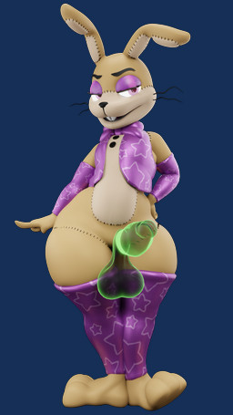 anthro arm_warmers armwear balls big_balls big_penis bow_tie buckteeth clothing erection eyeshadow femboy genitals hand_on_hip humanoid_genitalia humanoid_penis legwear makeup male penis pink_eyes plushie solo standing teeth thick_thighs thigh_highs wide_hips jordevoir_(artist) koreyvee_(modeler) five_nights_at_freddy's five_nights_at_freddy's:_help_wanted scottgames glitchtrap animate_inanimate lagomorph leporid living_plushie mammal rabbit 3d_(artwork) 9:16 absurd_res alpha_channel digital_media_(artwork) hi_res huge_filesize