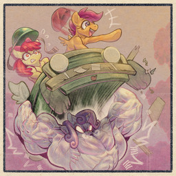 armor big_muscles female group headgear helmet horn huge_muscles hyper hyper_muscles muscular muscular_female orange_body strong_female trio white_body wings yellow_body d.angelo friendship_is_magic hasbro my_little_pony mythology apple_bloom_(mlp) scootaloo_(mlp) sweetie_belle_(mlp) earth_pony equid equine horse mammal mythological_creature mythological_equine pegasus pony unicorn hi_res