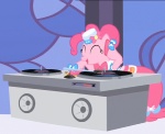 alternative_fashion clothing deco_lolita decora_(fashion) disc disc_jockey dress female feral fur hair hooves j-fashion lolita_(fashion) pink_body pink_fur pink_hair record_player solo turntable_(decks) unknown_artist friendship_is_magic hasbro my_little_pony pinkie_pie_(mlp) earth_pony equid equine horse mammal pony animated loop short_playtime