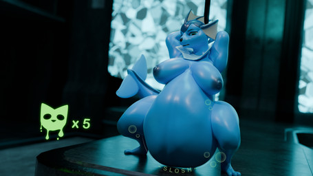 abdominal_bulge anthro blue_body breasts digestion emanata female female_pred fin nipples overweight overweight_anthro pole prey_count solo vore weight_gain pthalo nintendo pokemon refresh_(pthalo) eeveelution generation_1_pokemon pokemon_(species) vaporeon 16:9 3d_(artwork) digital_media_(artwork) hi_res widescreen