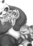bear chubby duo feline female greyscale hug kung_fu_panda licking male mammal master_tigress monochrome nude panda po tiger tongue tongue_out whiskers
Rating: Safe
Score: 12
User: Foreman
Date: December 21, 2013