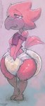 anthro big_diaper blush bodily_fluids diaper feces genital_fluids male messy_diaper rubbing_diaper smug_face solo thick_thighs unclean_diaper urine used_diaper wet_diaper overflo207 avian bird hi_res male_(lore)