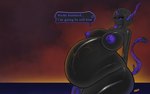 animal_genitalia areola bed bedroom big_breasts breasts candle canine_genitalia claws dialogue egg female furniture genitals heart_symbol hyper hyper_pregnancy licking licking_lips night nipples pregnant profanity purple_areola purple_nipples scythe_horn scythe_tail text tongue tongue_out translucent sajik nintendo pokemon valyra_(sajik) absol entity generation_3_pokemon hybrid pokemon_(species) 16:10 english_text widescreen