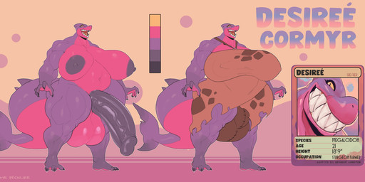 3_toes anthro areola balls big_balls big_breasts big_penis big_tail biped breasts bulge clothed clothing detailed_bulge erection feet genitals glistening glistening_genitalia glistening_penis gynomorph gynomorph_anthro height huge_balls huge_breasts huge_penis huge_tail hyper hyper_genitalia hyper_penis intersex intersex_anthro muscular muscular_anthro muscular_gynomorph muscular_intersex navel nipples non-mammal_balls non-mammal_nipples nude open_mouth penis pronouns sharp_teeth skimpy solo tail teeth text toes toothy_grin vein veiny_penis peculiart desiree_cormyr_(thickmatsumoto) aquatic fish mackerel_shark megalodon prehistoric_species shark 2021 absurd_res character_name digital_media_(artwork) english_text hi_res model_sheet