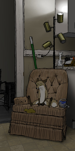 ambiguous_gender brown_body brown_fur detailed_background feral fur furniture inside muted_colors semi-anthro sitting sofa solo tan_body tan_fur fangfield canid canine fox mammal red_fox true_fox 2025 absurd_res digital_drawing_(artwork) digital_media_(artwork) hi_res