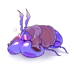 antennae_(anatomy) big_breasts breast_rest breasts busty_feral clothed clothed_feral clothing exoskeleton exposed_breasts eyewear female feral feralized hair huge_breasts hyper hyper_breasts jacket mandibles nipples non-mammal_breasts non-mammal_nipples purple_antennae purple_body purple_exoskeleton purple_nipples shadow simple_background solo sunglasses surprised toony topwear white_background derek_hetrick gibbi_(derek_hetrick) arthropod beetle insect 1:1 2015 digital_drawing_(artwork) digital_media_(artwork) full-length_portrait low_res portrait