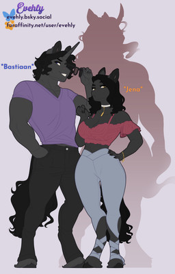 5_fingers age_difference anthro big_breasts black_body black_hair black_tail blue_eyes bottomwear bracelet breasts choker cleavage clothed clothing colored_nails curvy_figure duo eyebrows eyelashes eyewear female female_anthro fetlocks fingers hair hand_in_pocket hand_on_hip hand_on_own_hip hooves horn hourglass_figure jewelry larger_anthro larger_male long_hair male male_anthro midriff muscular muscular_anthro muscular_male nails necklace pants pockets shirt size_difference small_waist smaller_anthro smaller_female smile sunglasses t-shirt tail teeth text thick_thighs topwear voluptuous voluptuous_anthro voluptuous_female wide_hipped_anthro wide_hipped_female wide_hips yellow_eyes yoga_pants evehly friendship_is_magic hasbro my_little_pony mythology fan_character king_sombra_(mlp) earth_pony equid equine horse mammal mythological_creature mythological_equine pony unicorn english_text hi_res url