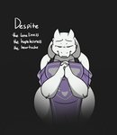 anthro big_breasts bodily_fluids boss_monster_(undertale) bovid breasts caprine clothed clothing curvy_figure english_text eyes_closed female fur goat horn long_ears mammal mature_anthro mature_female robertge solo tears text toriel undertale undertale_(series) white_body white_fur wide_hips