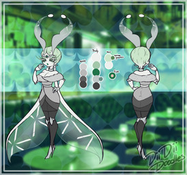 2_toes 3_fingers ace_of_spades antennae_(anatomy) arthropod_abdomen big_breasts biped blue_eyes breasts cecilia_verglas_(nickzilla) clothing crown diamond_(marking) dipstick_antennae eyelashes feet female fingers footwear forehead_gem fur gem green_background grey_clothing headgear heart_symbol high_heels insect_wings lepidopteran_wings long_eyelashes markings multicolored_antennae multicolored_wings non-mammal_breasts pokemorph purple_wings shoes simple_background solo standing text thick_eyelashes tiara toes translucent translucent_wings two_tone_antennae white_abdomen white_antennae white_body white_fur white_wings wings diidiidoodles nintendo pokemon arthropod frosmoth generation_7_pokemon generation_8_pokemon humanoid hybrid insect lepidopteran pheromosa pokemon_(species) ultra_beast hi_res model_sheet