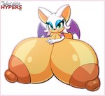 anthro areola big_breasts blue_eyeshadow breasts clothing eyeshadow female gloves green_eyes hair handwear huge_breasts hyper hyper_breasts lipstick looking_at_viewer makeup nipples nude pink_lipstick smile solo tan_areola tan_body tan_nipples white_hair wings zanbonsen sega sonic_the_hedgehog_(series) rouge_the_bat bat mammal hi_res