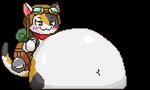 ambiguous_gender anthro anthro_pred belly belly_expansion belly_inflation belly_squish big_belly clothing duo expansion eyewear fur glasses inflation navel open_mouth rumbling_stomach simple_background size_difference soft_vore squirming squish struggling vore thegreatanda2 tribal_hunter explorer_cat_(tribal_hunter) calico_cat domestic_cat felid feline felis humanoid mammal 2024 animated digital_media_(artwork) low_res pixel_(artwork) pixel_animation short_playtime