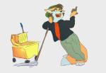 adolescent anthro janitor male solo young nineteen canid canine fox mammal absurd_res hi_res