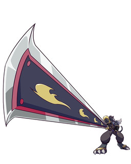 anthro armor black_body black_fur claws fur greatsword hair male melee_weapon muscular muscular_anthro muscular_male paddle_sword pauldron perspective sword weapon white_hair tanaka_or_satou bandai_namco digimon digimon_beatbreak digimon_(species) murasamemon 4:5