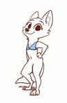 anthro bottomless cheek_tuft clothed clothing dancing facial_tuft female flat_chested hands_on_hips hip_sway looking_at_viewer navel simple_background smile solo tuft white_background fuel_(artist) disney zootopia skye_(zootopia) arctic_fox canid canine fox mammal true_fox 2018 2d_animation animated frame_by_frame partially_colored short_playtime