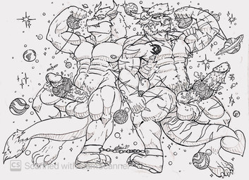 abs anthro bound chain chain_leash chained claws duo erection fur genitals hair horn knot leash macro male male/male muscular muscular_male nipples object_vore paws penis planet planet_penetrated planet_vore space spiked_penis spikes spikes_(anatomy) star striped_body striped_fur stripes tail tattoo terra_macro text vore akiidiamondheart_(artist) mythology akii_diamond ankylosaurian ankylosaurid ankylosaurus dinosaur dragon felid hybrid mammal mythological_creature mythological_scalie ornithischian pantherine prehistoric_species reptile scalie thyreophoran tiger 2021 english_text hi_res