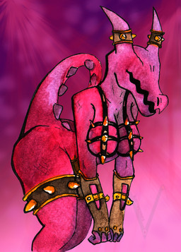 big_breasts big_butt blind breasts butt disability eyeless female leather non-mammal_breasts solo wide_hips vandclash adult_swim cartoon_network rick_and_morty interstellar_demon_stripper demon monster reptile scalie hi_res painting_(artwork) traditional_media_(artwork) traditional_painting_(artwork) traditional_watercolor_(artwork) watercolor_(artwork)