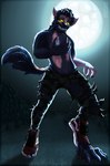 anthro biped claws clothing eyebrows fingers full_moon human_to_anthro male mid_transformation moon solo species_transformation tail torn_clothing transformation jazzaaro mythology canid canine canis mammal mythological_canine mythological_creature werecanid werecanine werecreature werewolf wolf hi_res