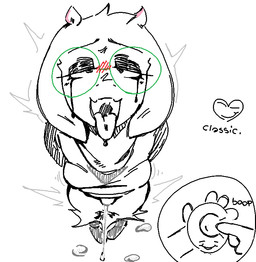 anthro bodily_fluids clothing cum cum_in_clothing cum_through_clothing genital_fluids makeup male solo standing vibrator_controller wet wet_clothing awfulxen deltarune undertale_(series) ralsei bovid caprine goat mammal tagme