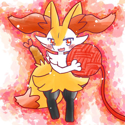 ambiguous_anthro ambiguous_gender anthro ball_of_yarn biped blush blush_stickers digitigrade dipstick_tail food front_view looking_at_viewer markings object_in_tail on_one_leg open_:3 open_mouth open_smile shrimp_(food) simple_background smile solo standing tail tail_markings yarn annyui0611 nintendo pokemon braixen canid generation_6_pokemon mammal pokemon_(species) 1:1 2024 digital_drawing_(artwork) digital_media_(artwork) full-length_portrait hi_res japanese_description portrait translated_description