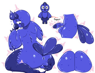 anthro anus balls beak big_butt bodily_fluids butt feathered_wings feathers fur genitals glistening glistening_body glistening_butt glistening_eyes glistening_genitalia glistening_penis kneeling looking_at_butt male motion_lines penis raised_tail solo sweat sweatdrop sweaty_balls sweaty_body sweaty_butt sweaty_genitalia sweaty_legs tail tail_feathers text winged_arms wings justkittyful incredibox birdo_(abgerny) avian bird mammal artist_name digital_media_(artwork) hi_res watermark