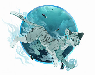 ambiguous_gender black_nose black_pawpads blind blue_eyes circle_eyebrows cloud countershade_face countershade_legs countershade_neck countershade_tail countershade_torso countershading dipstick_tail disability eyebrows feet feral frown fur grey_body grey_ears grey_fur grey_inner_ear grey_inner_ear_fluff grey_markings grey_stripes head_tuft inner_ear_fluff leg_markings loose_feather markings no_sclera pawpads paws quadruped sky socks_(marking) solo standing star starry_sky striped_body striped_fur striped_markings striped_tail stripes swirl_pattern tail tail_markings text tuft whisker_spots white_feet white_tail_tip maplespyder warriors_(book_series) jayfeather_(warriors) classic_tabby domestic_cat felid feline felis mammal tabby_cat 2015 artist_name blue_theme cel_shading colored cool_colors dated digital_media_(artwork) digital_painting_(artwork) painting_(artwork) shaded male_(lore)