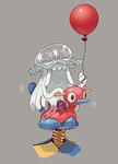 ambiguous_gender balloon feral grey_background holding_string inflatable simple_background solo homilmugi nintendo pokemon generation_2_pokemon generation_7_pokemon nihilego pokemon_(species) porygon2 ultra_beast hi_res