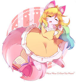 accessory alternative_fashion anthro bare_shoulders book bow_(feature) bow_accessory bow_ribbon clothed clothing dress eyes_closed female fur furgonomics hair j-fashion lolita_(fashion) multicolored_hair open_mouth paws pink_body pink_fur ribbons simple_background sleeping solo sweet_lolita tail tail_accessory tail_bow tail_ribbon chikorita_moon konami toei_animation yu-gi-oh! fairy_tail-sleeper domestic_cat duel_monster fairy_tail_(archetype) felid feline felis mammal hi_res