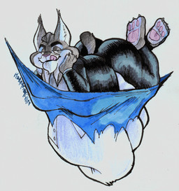 anthro belly big_belly big_butt butt clothing elderly_male facial_hair huge_belly hyper hyper_belly licking licking_lips male mustache overweight overweight_male ripping solo suit tongue tongue_out weight_gain harlequinkiller milton_lynxley felid feline lynx mammal absurd_res hi_res