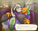 anthro big_butt bodily_fluids butt dialogue duo female genital_fluids grinding happy happy_sex holding_butt hot_dogging male precum sex teasing text noodlebomb45 animal_crossing nintendo biskit_(animal_crossing) portia_(animal_crossing) canid canine canis domestic_dog mammal 2023 6:5 absurd_res english_text hi_res