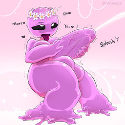 ahegao balls big_balls big_breasts big_butt big_penis biped black_sclera bodily_fluids breasts butt cum cumshot dialogue ejaculation erection featureless_nipples flower flower_crown genital_fluids genitals gynomorph huge_balls huge_butt huge_penis huge_thighs hyper hyper_balls hyper_butt hyper_genitalia hyper_penis hyper_thighs intersex looking_pleasured masturbation moan nipples orgasm penile penile_masturbation penis plant pupils shaking_orgasm shrub solo stroking_penis thick_penis thick_thighs vein veiny_penis vines white_pupils phosenpai goo_creature goo_humanoid humanoid 1:1 2024 absurd_res hi_res