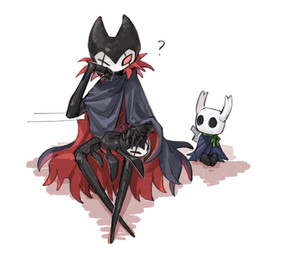 2_horns ambiguous_gender anthro biped black_body black_eyes blue_cloak blue_clothing cloak clothed clothing empty_eyes eyes_closed feral fingers group horn looking_at_another melee_weapon nail_(weapon) one_eye_closed question_mark red_clothing sitting trio weapon weapon_on_back aaasakawa hollow_knight_(franchise) team_cherry grimm_(hollow_knight) grimmchild_(hollow_knight) the_knight_(hollow_knight) arthropod vessel_(species) hi_res father_(lore) father_and_child_(lore) parent_(lore) parent_and_child_(lore)