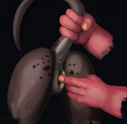 4_fingers ambiguous_gender anthro anus bodily_fluids butt disembodied_butt disembodied_hand duo female fingering fingers genital_fluids genitals simple_background spots tail tail_grab thin_tail vaginal vaginal_fingering vaginal_fluids vulva caedere ambiguous_species reptile scalie 2017 digital_media_(artwork) hi_res