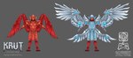 a-pose anthro armor barefoot black_talons bracers feathered_wings feathers feet furgonomics headgear helmet male metal_wings red_body red_feathers red_scales scales silver_(metal) silver_armor talons text toes wing_armor wings unknown_artist krut:_the_mythic_wings garuda krut veera_(krut:_the_mythic_wings) avian krut_(krut:_the_mythic_wings) 3d_(artwork) digital_media_(artwork) hi_res official_art thai_text