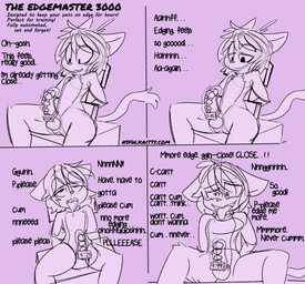 ahegao anthro automatic_edging balls bdsm begging begging_for_more begging_to_cum biped bodily_fluids bondage bound contraption_concept dialogue drooling edging egg_vibrator fur genitals gooning hair half-closed_eyes looking_pleasured male masturbation mind_break narrowed_eyes nude orgasm_denial penile penile_masturbation penis pink_background saliva sex_toy simple_background sitting smile solo submissive submissive_male text tongue tongue_out toying_self vibrator vibrator_on_penis kaittycat kaitty domestic_cat felid feline felis mammal 2017 comic digital_drawing_(artwork) digital_media_(artwork) english_text monochrome sequence